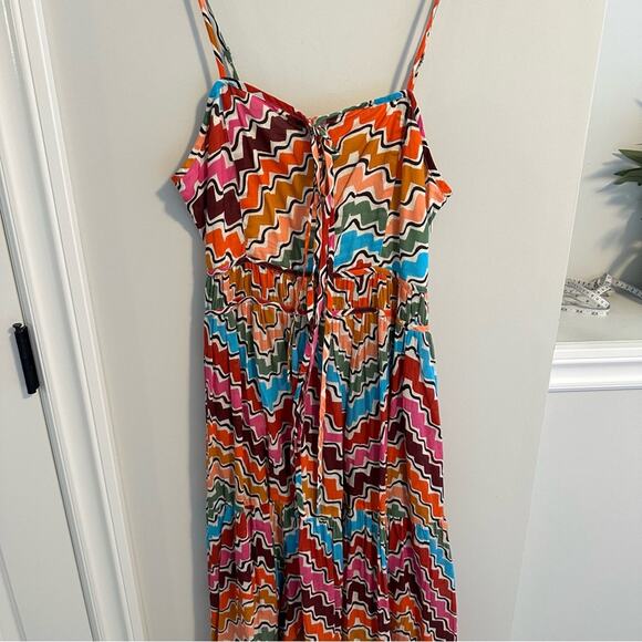 Rhode Rainbow Zig Zag Cotton Maxi Dress Small - Picture 10 of 13
